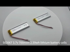 502067 3.7V 700mAh batteria ai polimeri di litio