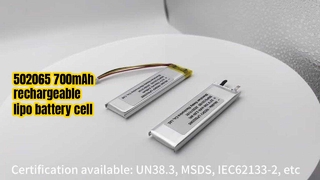 Batteria ricaricabile LP502065 Cella batteria lipo da 3,7 V 700 mAh con NTC 10K