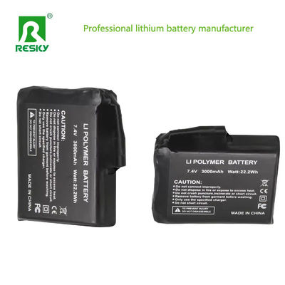 comprare 1S1P Batteria al litio riscaldata 3.7V 3000mAh Batteria elettrica agli ioni di litio per cappelli riscaldati online manufacture