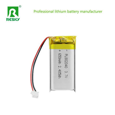 comprare Solar Lithium Cell 802040 3.7V 650mAh Rechargeable Lithium Ion Polymer Battery For Bauty Device fabbricazione online