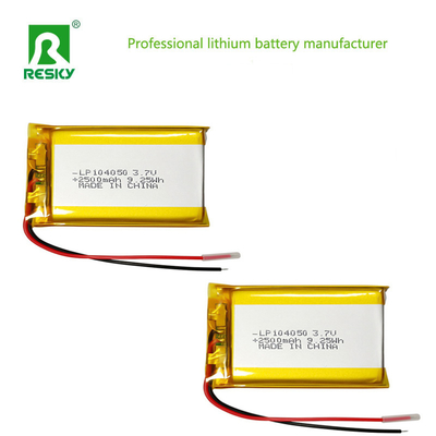 comprare Batteria agli ioni di litio 104050 3.7v 7.4v 2500mAh 9.25wh Batteria ricaricabile al litio polimerico per apparecchi acustici fabbricazione online