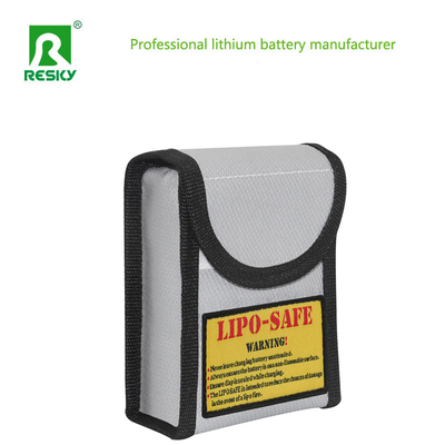 comprare Rosso Nero Argento Borsa di stoccaggio sicura ignifuga per pacco batteria al litio RC 46x95x115mm fabbricazione online