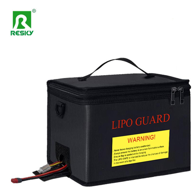comprare Borsa di sicurezza RC Lipo impermeabile, ignifuga, a prova di esplosione, argento nero, 215X145X165mm, per ricarica sicura fabbricazione online