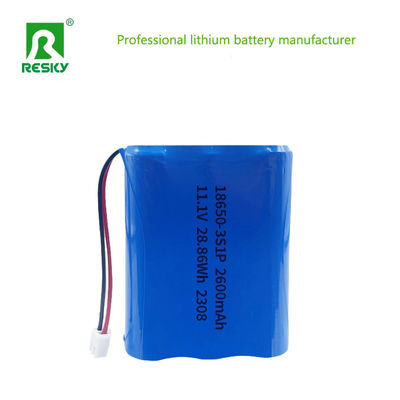 comprare 18650 Batteries 11.1V 3s 2600mAh 28.86wh Rechargeable Li-ion Lithium Ion Battery Pack fabbricazione online
