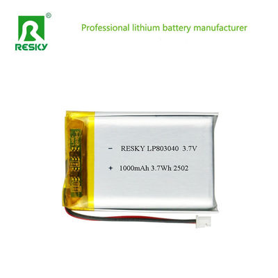 comprare Square Li-polymer Battery LP803040 3.7V 1000mAh 3.7wh Pouch Power Lithium Ion Battery Cell fabbricazione online