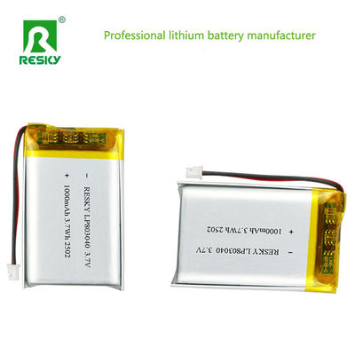 comprare Rechargeable Lipo Lifepo4 Batteries 803040 3.7v 1000mAh 3.7wh Solar Lithium Polymer Battery Cell fabbricazione online