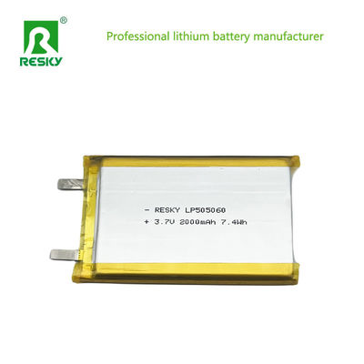Potenza Batteria al litio polimerico 505060 2000mAh 7.4wh 3.7V Per apparecchiature mediche