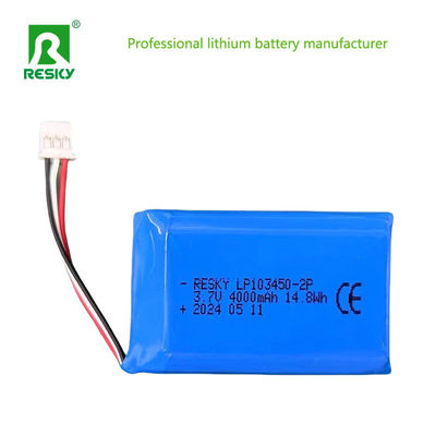 Batteria ricaricabile in polimero di litio 103450 2p 4000mAh 3.7V Per PDA