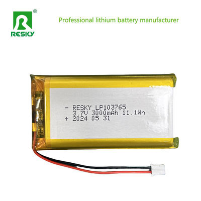 Cella della batteria al litio polimerico 103765 3.7V 3000mAh 11.1wh Prodotto digitale piccolo