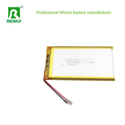 Cella di batteria ricaricabile in polimero di litio 3.7V 3000mAh 605080 per Power Bank