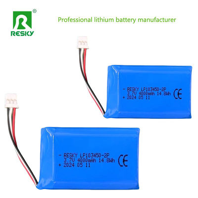 Batteria ricaricabile in Li-Polymer 103450 1s2p 3.7V 4000mAh