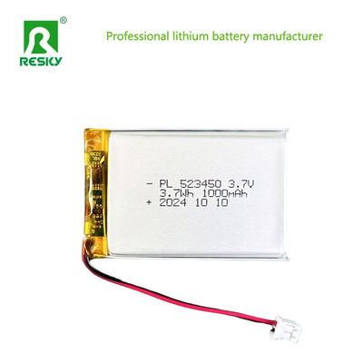 Batterie Lipo cilindriche 523450 603450 3.7V 7.4v 1000mAh
