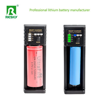 Caricabatterie ricaricabili agli ioni di litio 1 slot 5V 2A per 18650 26650 18500 batteria