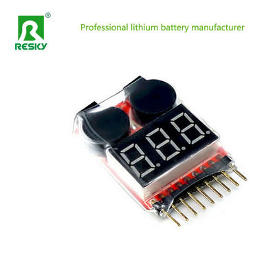 RC 2s-8s Lipo / Li-ion / LiFePO4 Battery Voltage Tester Buzzer a bassa tensione