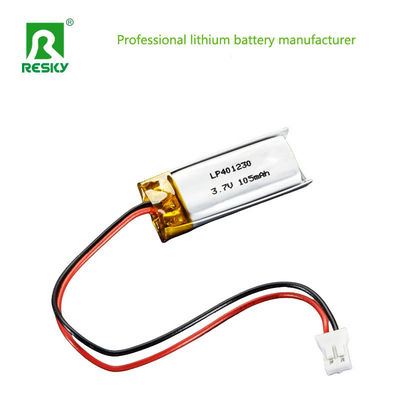 Potenza Batteria Lipo 401230 3.7v 105mAh Batteria ricaricabile agli ioni di litio polimerico per Smart Watch