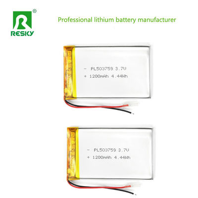 Batteria Lipo 503759 3.7v 1200mAh 4.44wh Ricaricabile batteria agli ioni di litio