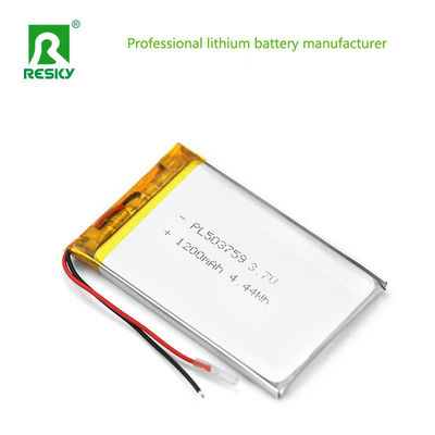 Cella solare agli ioni di litio 503759 3.7v 1200mAh Batteria ricaricabile Li-Poymer