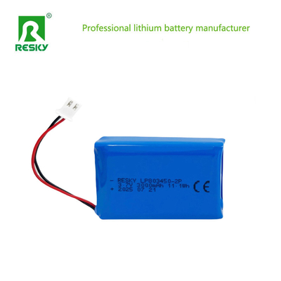 LP803450 2P 3.7V 3000mAh 11.1wh Ricaricabile batteria al litio polimerico pacchetto per GPS Tracker