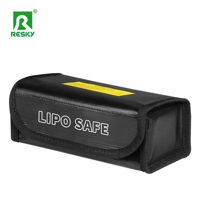 Borsa di sicurezza per batterie Lipo RC con doppia cerniera in fibra di vetro, ignifuga e impermeabile, 60 x 75 x 185 mm